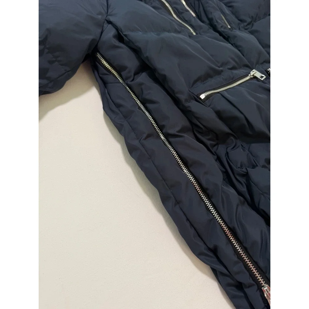 Orolay Kids Down Coat Navy Blue Puffer Jacket Fleece Hood 140 10-11Y YRF092T